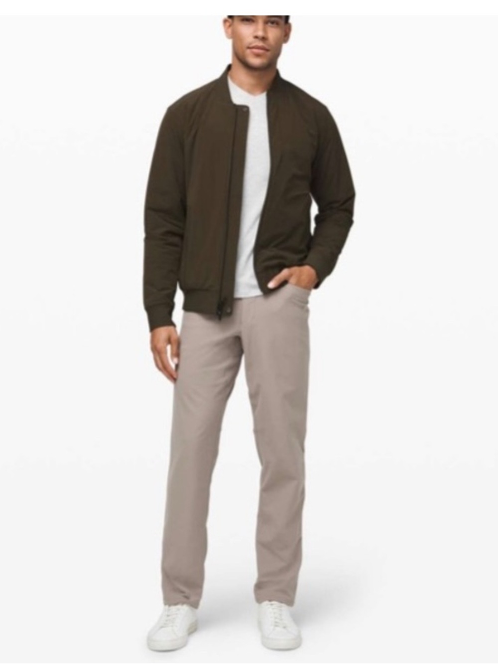 Lululemon Tan‎ Gray Carbon Dust ABC Pant- 34x30